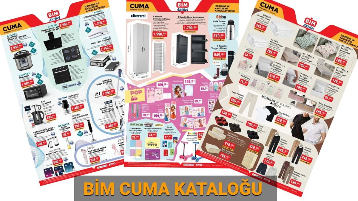 BİM 19 Nisan Aktüel Kataloğu yayımlandı: BİM markete cuma günü klima, elektronik mutfak ürünleri dolap ve ayakkabılık geliyor