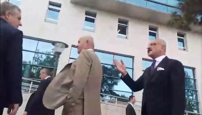 DSP lideri Aksakal ile DEM partisi üyesi Sakık arasında Meclis bahçesinde tartışma!  "Amca mısın?"