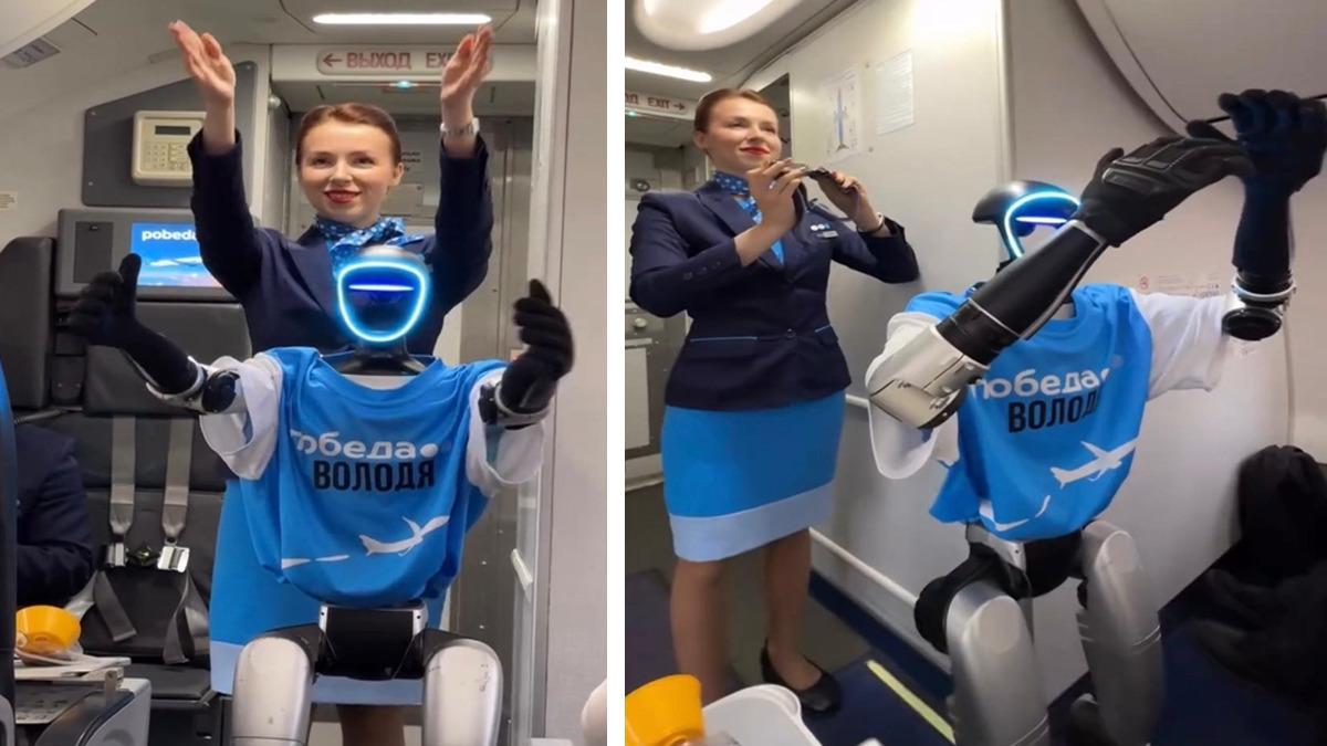 Rus havayolu şirketinden dünyada ilk kez robot kabin memuru testi