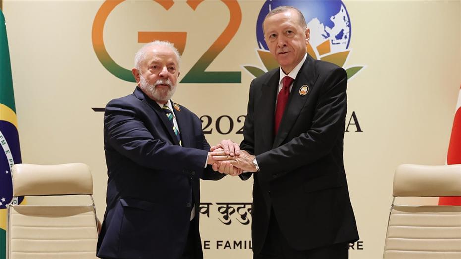 Cumhurbaşkanı Erdoğan, Lula da Silva ile bir araya geldi